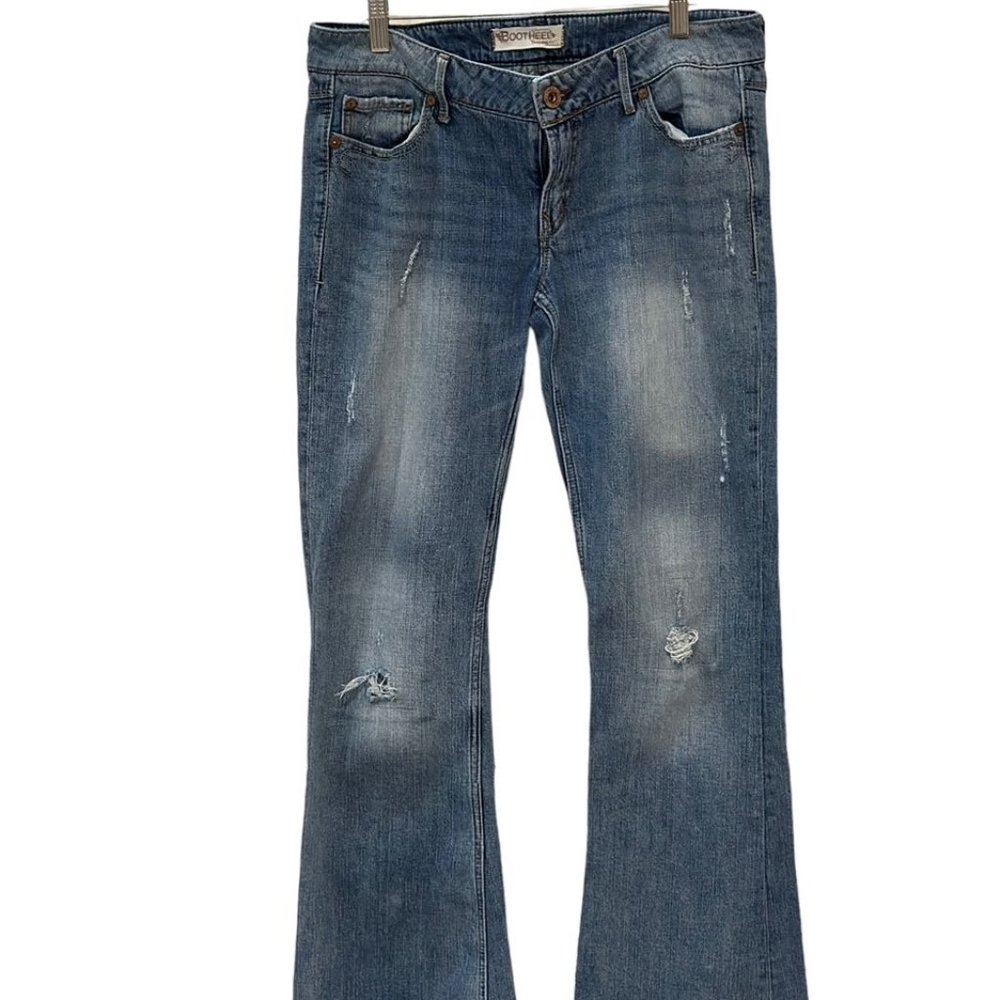 Bootheel Trading Co Distressed Missouri Flare Jeans Size 10 EUC